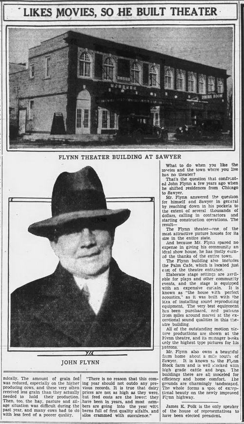 Flynn Theatre - Dec 31 1931 Article (newer photo)